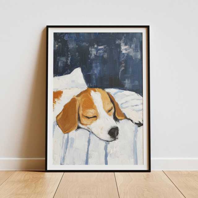 Beagle Art Print - Poster, Print, Wall Art, Painting, Gift For Dog Lovers, Peaceful Decor Home - image 1