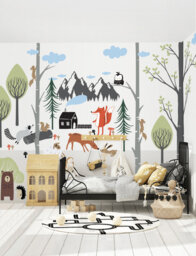 Forest Animal Friends Playroom Wall Decals - Kids & Nursery Decor