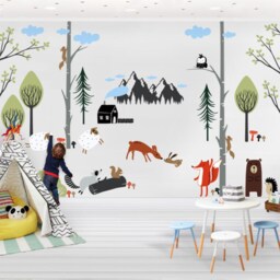 Forest Animal Friends Playroom Wall Decals - Kids & Nursery Decor - thumbnail 3