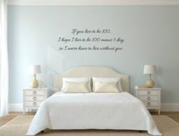 If You Live To Be 100, I Hope 100 Minus 1 Day, So Never Have Without You. Vinyl Wall Decal - thumbnail 1