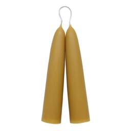 Large Stubby Beeswax Candles, Pair, Pillar Hand Dipped, Made in The UK - thumbnail 3