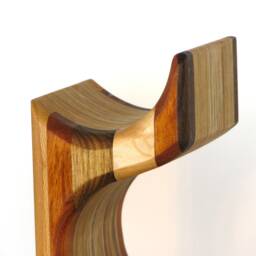 Multi Color Wood Wine Rack - 3 Bottle Standing Display Colorful Storage Floor Holder - thumbnail 2