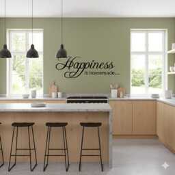 Happiness Is Homemade... Wall Sticker Decal Words Vinyl Kitchen Quote - thumbnail 1