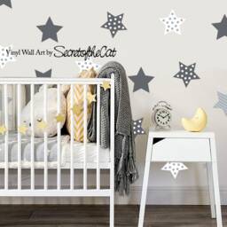 star Wall Decals - Confetti Nursery Decor, Set Of 20 - thumbnail 3