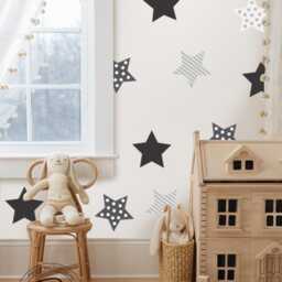 star Wall Decals - Confetti Nursery Decor, Set Of 20 - thumbnail 2