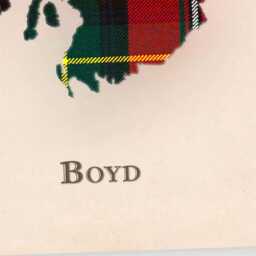 Clan Boyd Scottish Tartan Map - Of Scotland Family Wall Decor, Ready To Hang - thumbnail 4