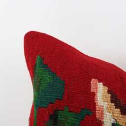 Handwoven Kilim Lumbar Pillow Cover Bohemian Stripe Sofa Sham - 16x24 - thumbnail 2