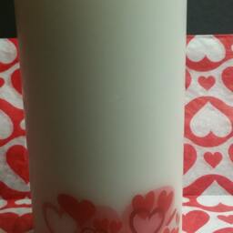 Happy Valentine's Day Heart Pillar Candle - thumbnail 4