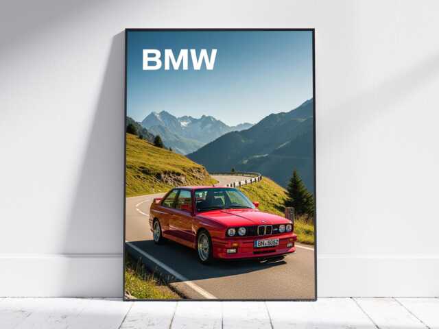Bmw M3 E30 Car Art Print, Vintage Poster, Automotive Living Room, Office, & Garage Art, Perfect Gift For Enthusiasts - image 1