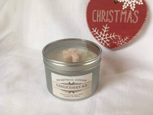 Gingerbread Fragranced Soy Wax Candle Tin - image 1