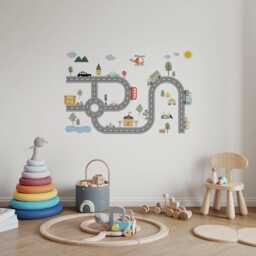 City Street Transport Vehicles Nursery Wall Stickers - thumbnail 3