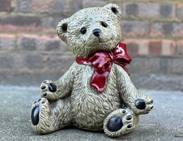 Garden Teddy Statue Outdoor Baby Figurine Concrete Animal Sculpture Cement Ornament Yard Decor Wild Art Gift For Kids - image 1