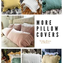 Organic Linen Body Pillow Cover, Long Pregnancy Maternity Pillowcase - Mothers Day Gift For Her - thumbnail 4