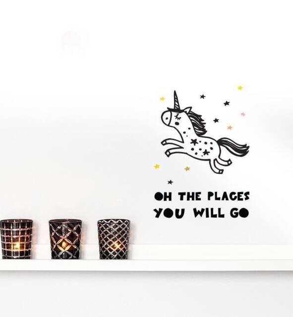 Oh The Places You'll Go Wall Sticker Decal - Quotes, Decals, Words, Inspiration, Decor, Family