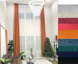Extra Long Velvet Curtain 8-24 Ft - 1 Panel Custom Made , 2 Story Heigh Ceiling, Drape Ikiriska, Beige White, Black, Grey Custom - thumbnail 1