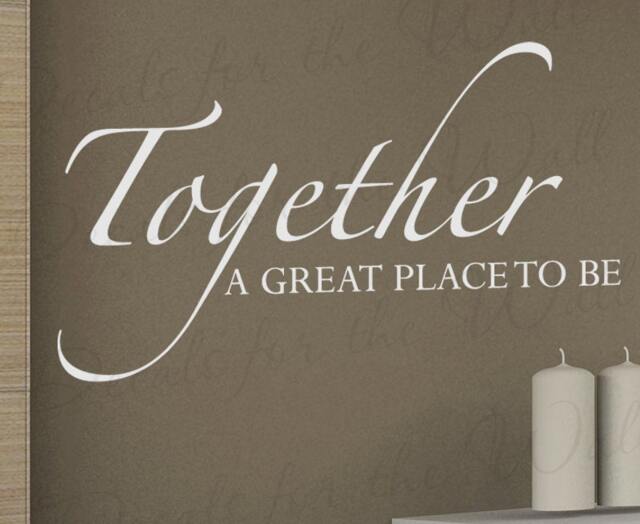Together A Great Place Be Family Love Home Quote Decal Decoration Large Wall Saying Lettering Sticker Graphic Vinyl Decor Art F15 - image 1