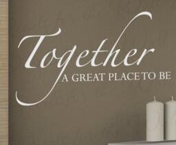 Together A Great Place Be Family Love Home Quote Decal Decoration Large Wall Saying Lettering Sticker Graphic Vinyl Decor Art F15 - thumbnail 1