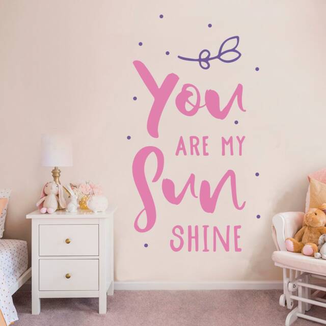You Are My Sunshine Nursery Wall Decal, Baby Shower Gift - image 1