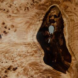 Poplar Resin Table, Live Edge Table Made Mappa Burl Wood, Luxury Dining - thumbnail 4