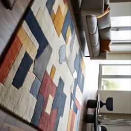 Hand-Knotted Wool Oushak Rug Cream, Grey, Pink Contemporary Design - 8x10 - thumbnail 4