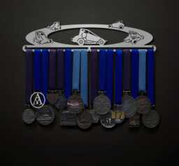 Dirt Track Racing Quarter Midget - Allied Medal Hanger Holder Display Rack - thumbnail 1