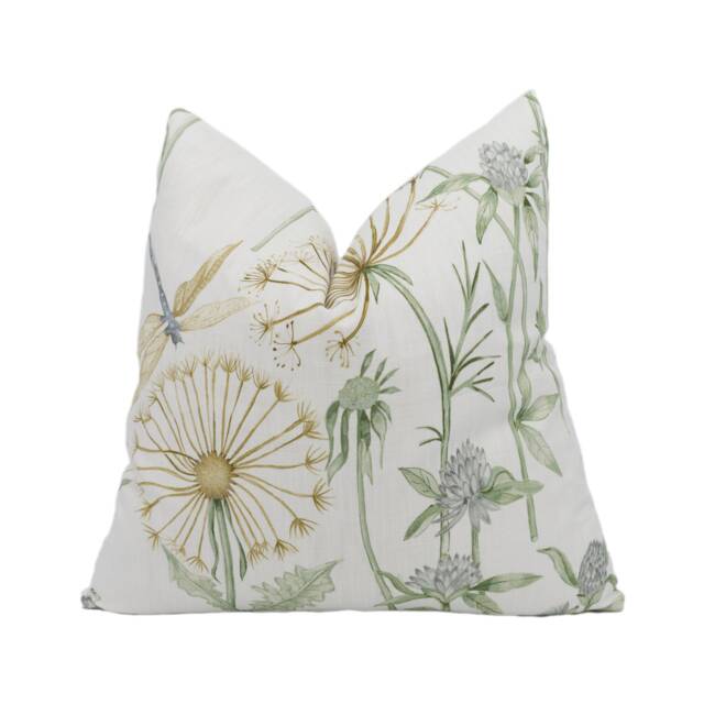 Sanderson - Wild Angelica Silver/Spring Leaf Stunning Hand Made Cushion Cover Designer Home D??cor Throw Pillow - image 1