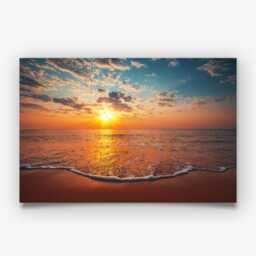Beach Sunset Print - Coastal Photography Wall Art Relaxing Bathroom Decor - thumbnail 3