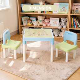 Kids Abc Table & Chair Set, Toddler Study & Play Furniture - thumbnail 4