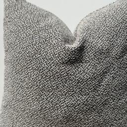 Black & White Chenille Linen Pillow Cover, Textured Decorative - thumbnail 4
