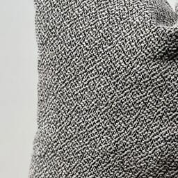 Black & White Chenille Linen Pillow Cover, Textured Decorative - thumbnail 3