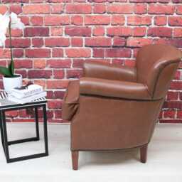 Lounge Accent Chair in Brown Leather Stock Fast Delivery - Kar2069 - thumbnail 2