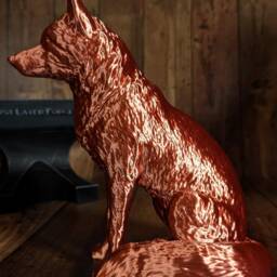 3D Printed Fox Figurine Home Decor Gift - thumbnail 3