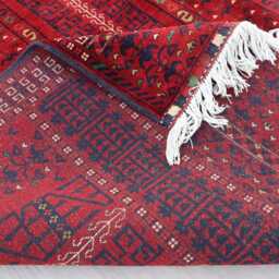 7x10 Large Afghan Vintage Rug, Hand Knotted Wool Turkmen Tribal Hetchulu Parda Oriental Bedroom Area Dining Table Carpet - thumbnail 4