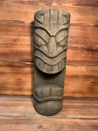 Stone Garden Large Totem Pole Easter Island African Head Tiki Statue Ornament - thumbnail 1