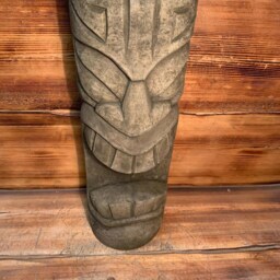 Stone Garden Large Totem Pole Easter Island African Head Tiki Statue Ornament - thumbnail 2