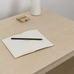 Ototo.19 Minimalist Plywood Desk Japandi Style, Modern Desk, Scandinavian Office Workstation, Wooden Workspace, Designer Table - thumbnail 2