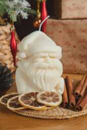 Handmade Santa Claus Soy Wax Candle Christmas Decor - thumbnail 1