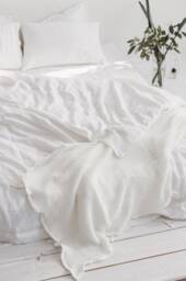 Linen Waffle Throw, Throw Blanket, Bed Throw, Coverlet - thumbnail 2