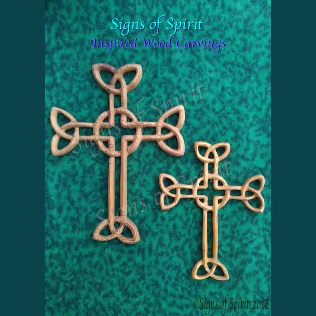 Celtic Christian Cross Of Daniel Wall Hanging Irish Trinity Knot Wood Carved Art Woven Gaelic St. Patrick Home Decor Collector - image 1