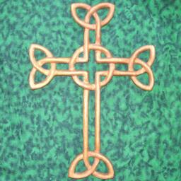 Celtic Christian Cross Of Daniel Wall Hanging Irish Trinity Knot Wood Carved Art Woven Gaelic St. Patrick Home Decor Collector - thumbnail 4