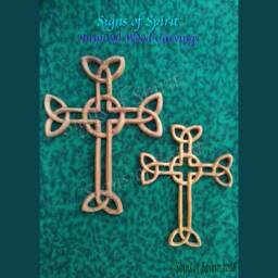 Celtic Christian Cross Of Daniel Wall Hanging Irish Trinity Knot Wood Carved Art Woven Gaelic St. Patrick Home Decor Collector - thumbnail 1