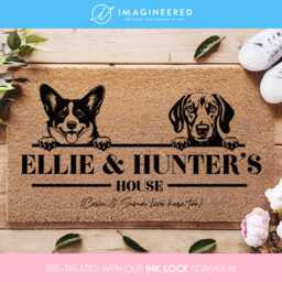 Personalized Housewarming Gift - Welcome Rug For Dog Lovers Breeds Handcrafted Doormat Custom Pet Mat - thumbnail 1
