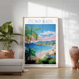 Ocho Rios Travel Print Wall Art Hanging Home D??cor Gift Lovers Caribbean - thumbnail 3