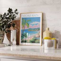 Ocho Rios Travel Print Wall Art Hanging Home D??cor Gift Lovers Caribbean - thumbnail 2