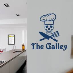 The Galley Wall Sticker, Chef Decal, Kitchen Stickers, Decor, Skull Decals, Sticker - thumbnail 3