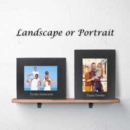 "Welsh Custom Engraved Family Slate Photo Frame -""Teulu [Name]" - thumbnail 2