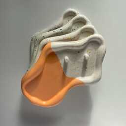 1, 2 Or 3 Electric Toothbrush Holder, Terrazzo Orange Cloud-Shaped Bathroom Organizer - thumbnail 3