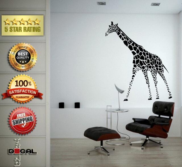 Giraffe Tall African Animal Safari Wall Vinyl Sticker Mural Room Decor L1786 - image 1