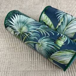 "Tropical Palm Green Cushion Bolster 16"" X 6"