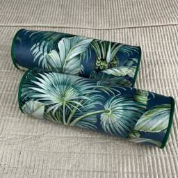 "Tropical Palm Green Cushion Bolster 16"" X 6" - thumbnail 3